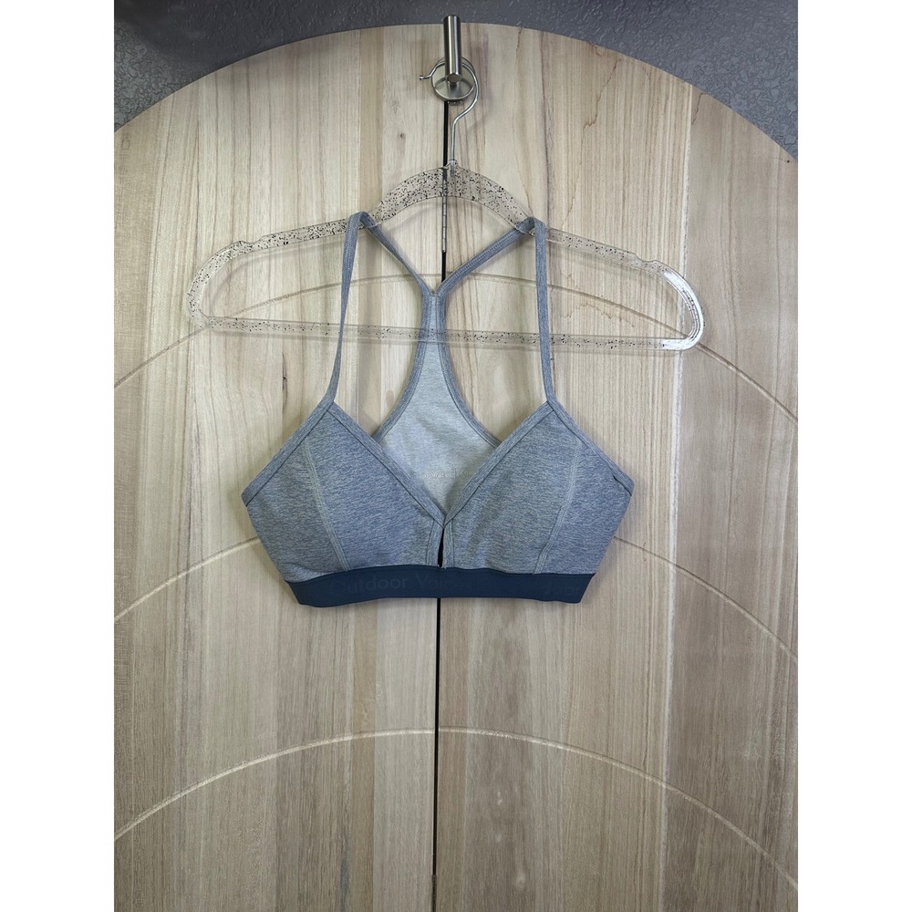 Outdoor Voices Gray Light Support Athleisure Workout Racerback Bra‎ Top